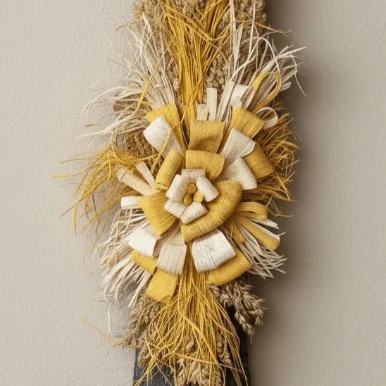 Wooden Rustic Floral Wall Hanging