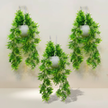 hanging green plant set of three decor