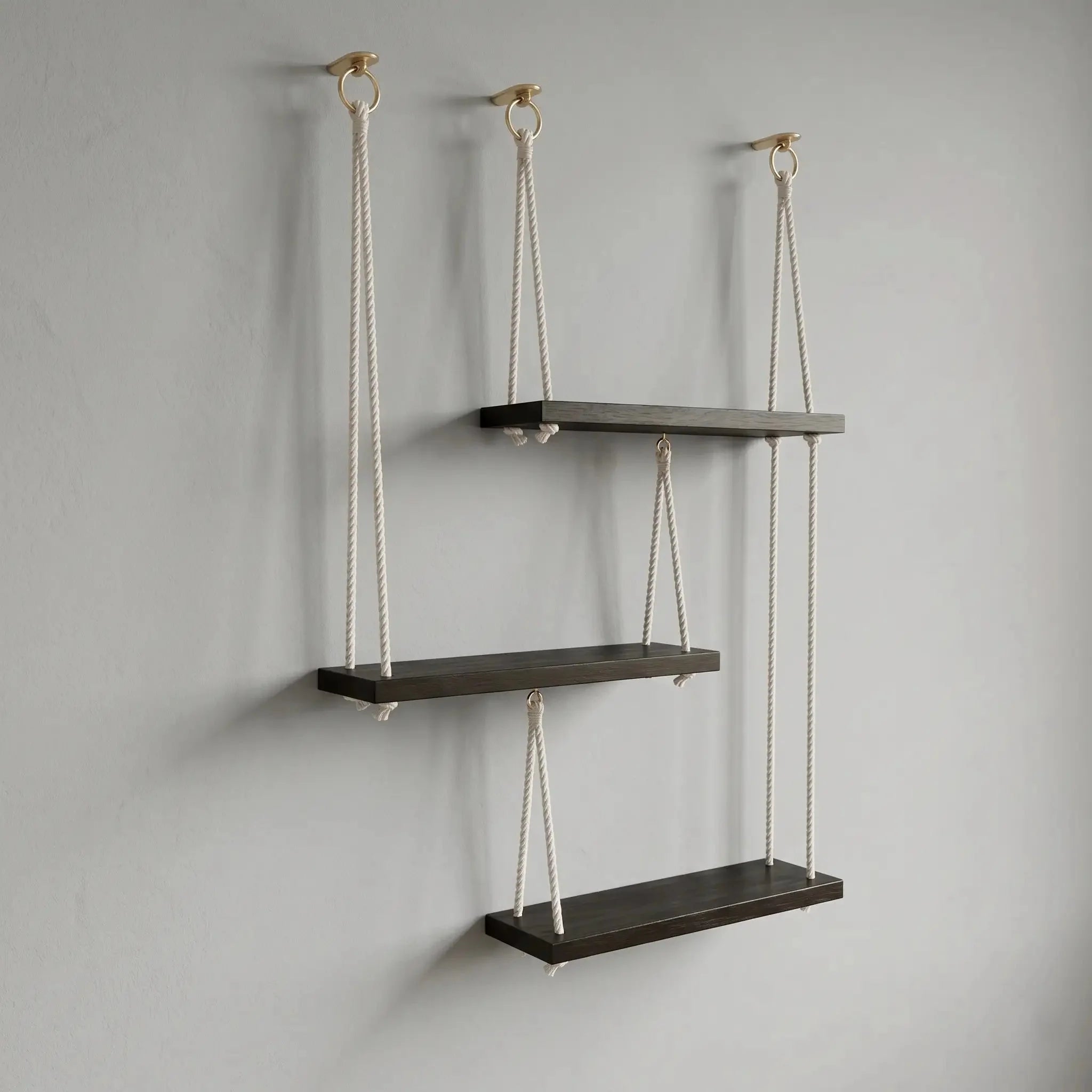 3-Tier Rope Hanging Shelf Wall Wraks - DecoraPK