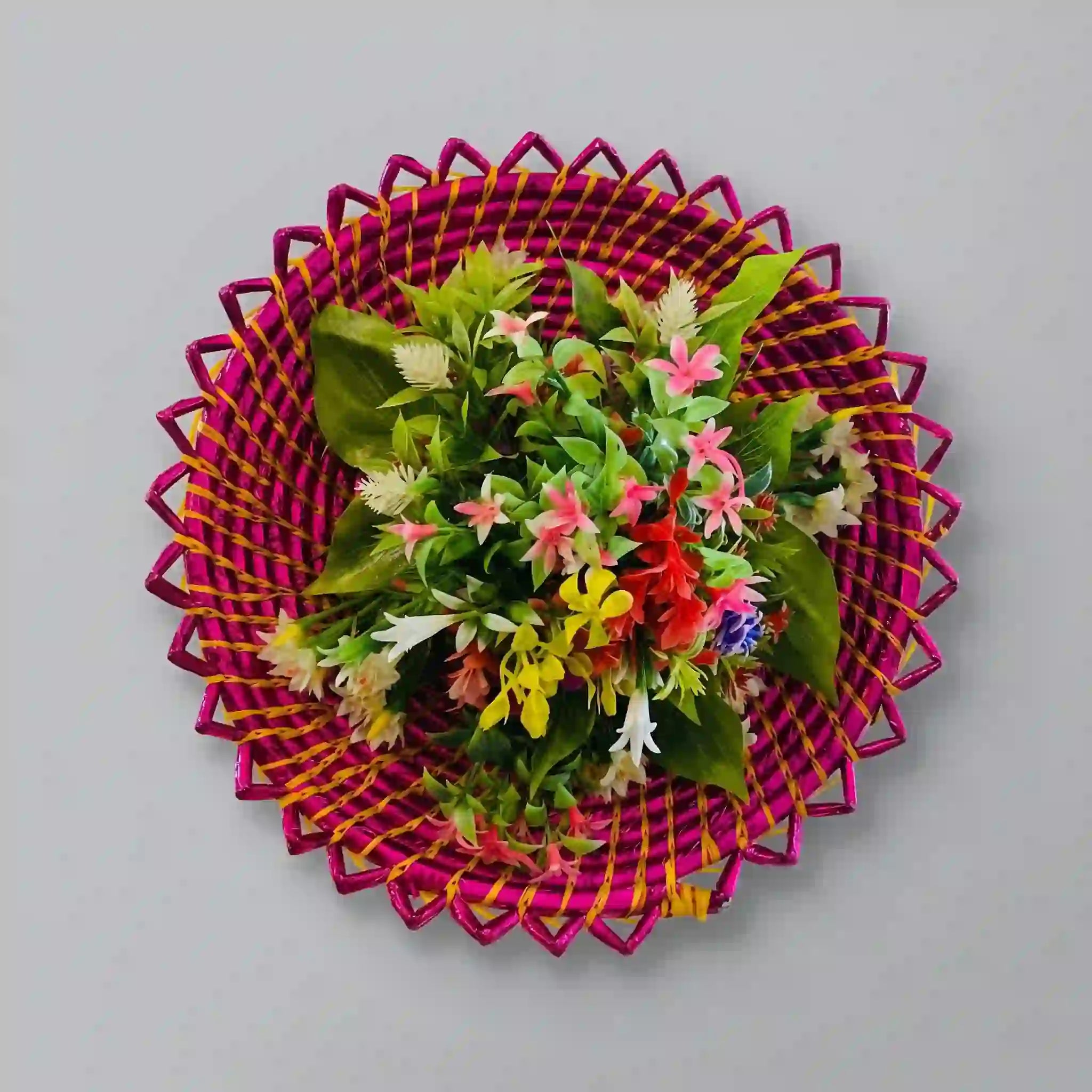 3-Set Woven Floral Wall Hanging