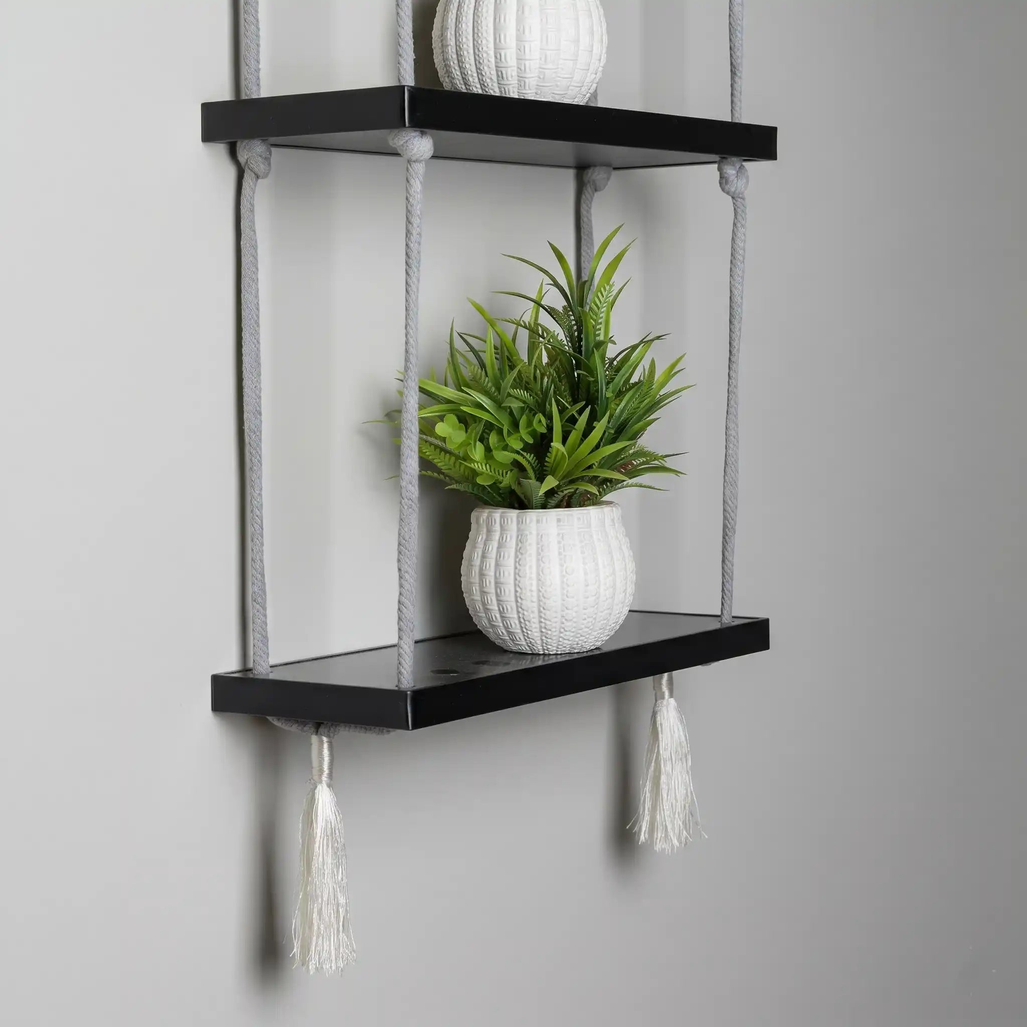 Triple-Tier Wood Floating Shelf