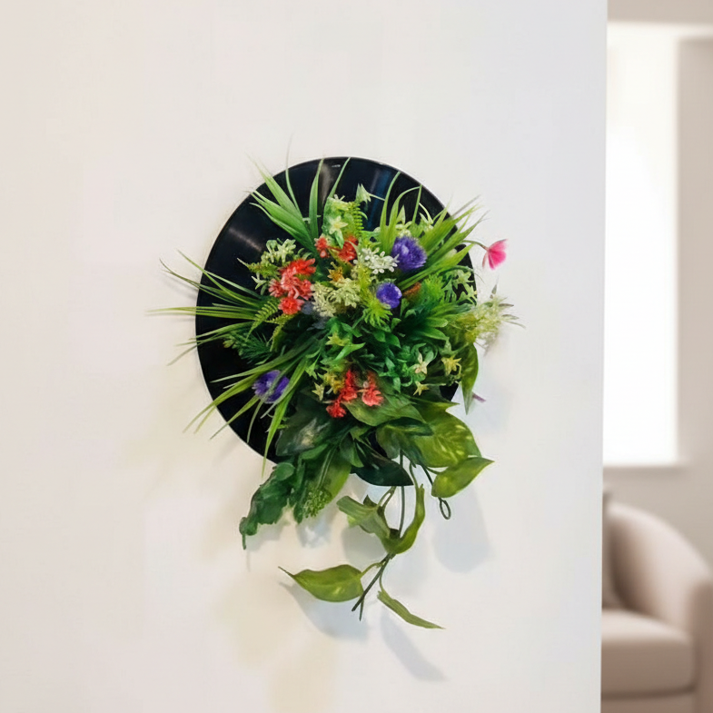 artificial floral wall hanging decor