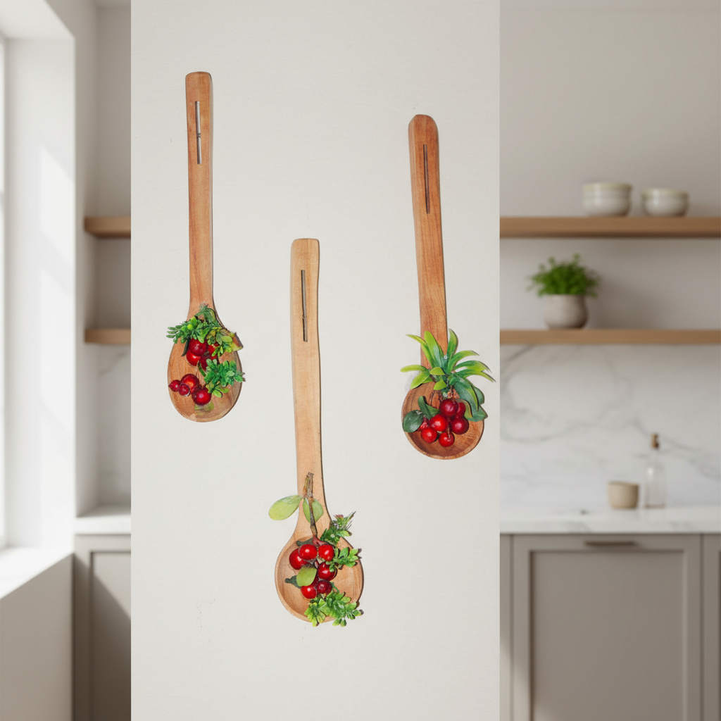 kitchen wall hanging wooden decor