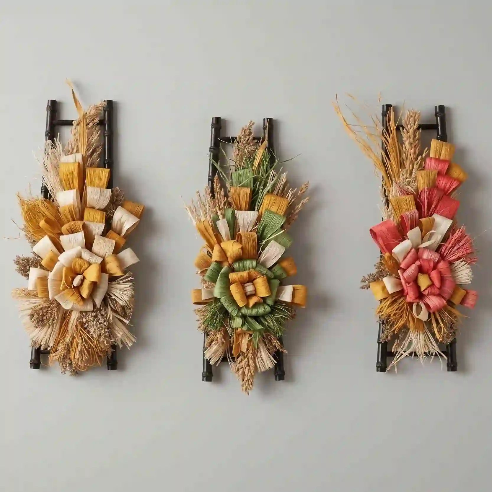 DRY Flowers Stairs Wall Hanging - DecoraPK
