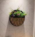 Half-Moon Wooden Wall Hanging Planter-DPKWH14