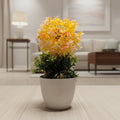 mini artificial yellow topiary flower ball for home decor
