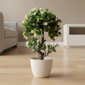 mini artificial white topiary flower ball for home decor