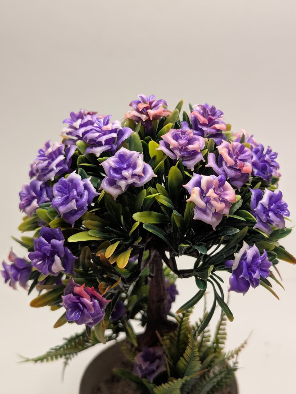 purple rose bonsai plant artificial