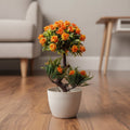 Small Artificial Orange Flower Mini Plant-DPKMP09