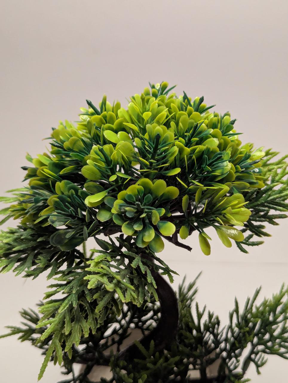 Mini Artificial Bonsai Tree in White Pot - DPKMP01