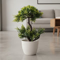 Mini Artificial Bonsai Tree in White Pot - DPKMP01