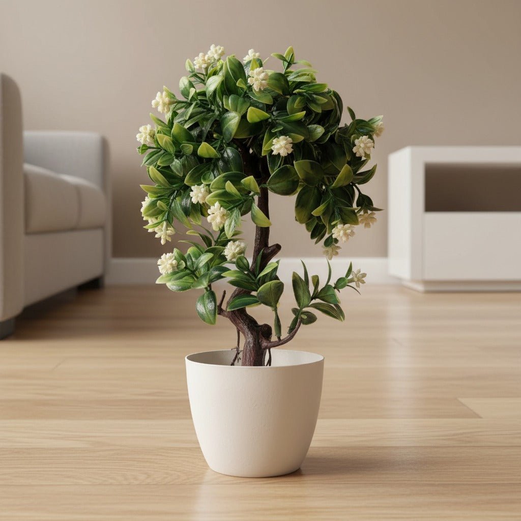 Mini Artificial White Topiary Flower Ball for Home Decor