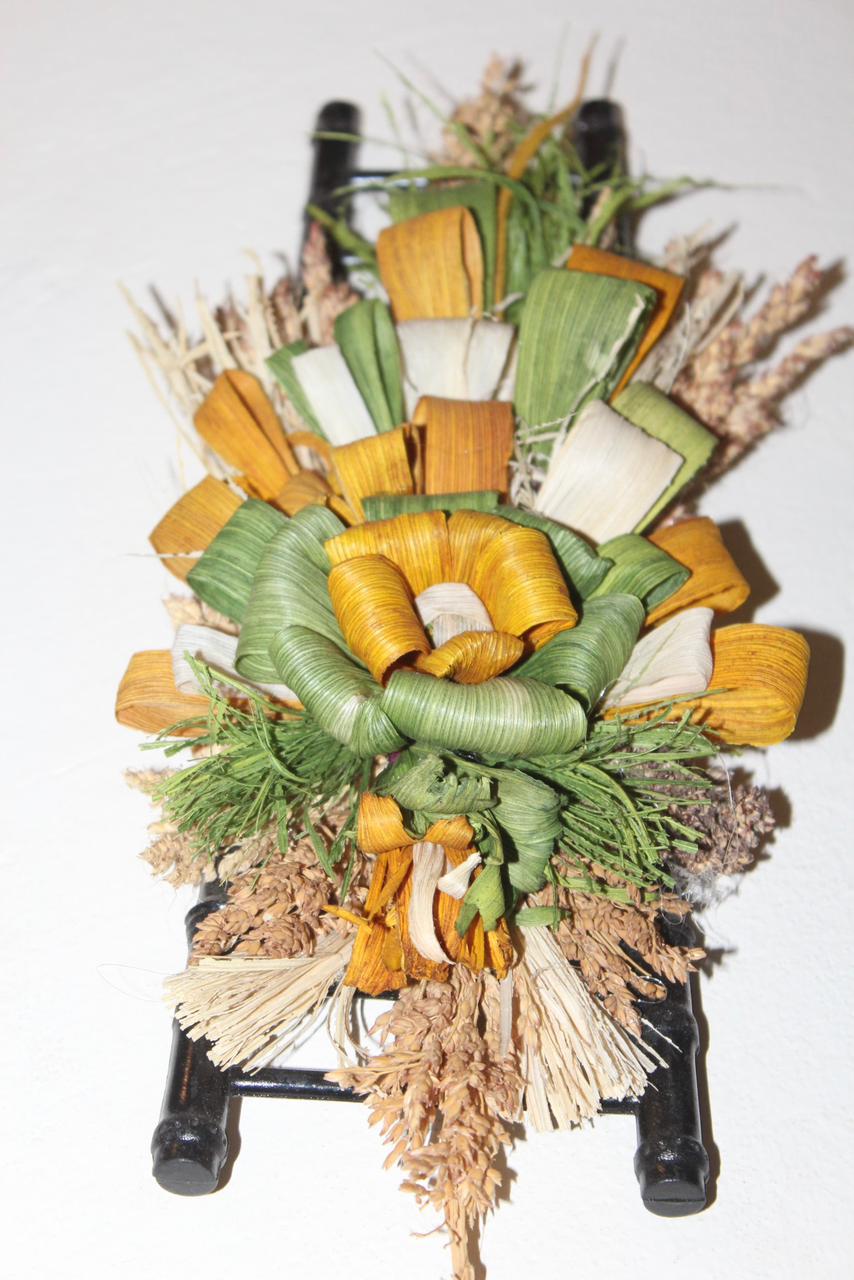 Natural Fiber Floral Wall Art Set for Home Decor