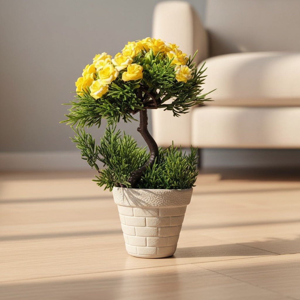 Small Artificial Yellow & Green Pine Tree - DPKMP07